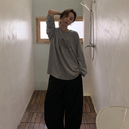 Sixi Functional Balloon Pants Light Oxygen Stereo Silhouette Casual Pants Women's Loose Curved Black Cargo Pants