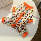 497 four-legged orange leopard print dinosaur / L back length 35cm