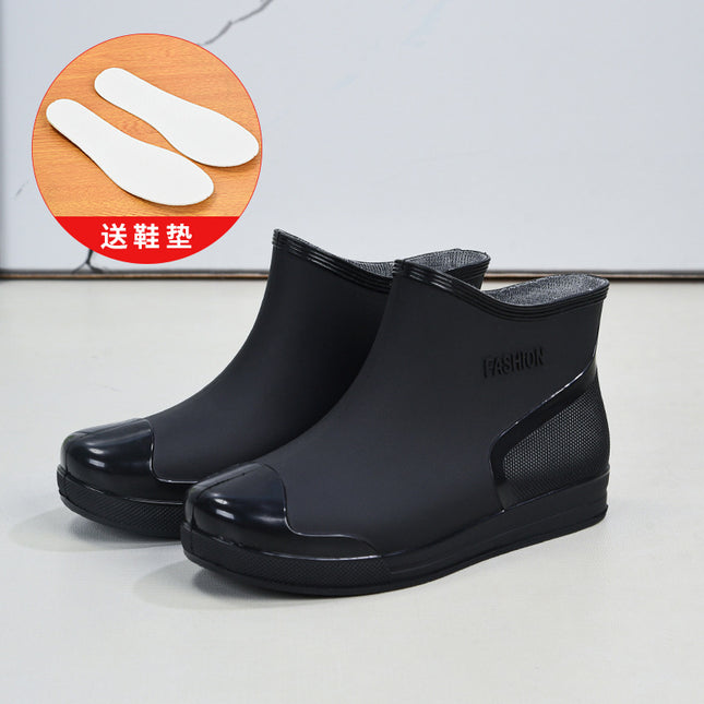 Cross-border hot-selling rain shoes women's short tube outer wear water shoes warm non-slip rain boots waterproof boots rubber shoes overshoes wholesale