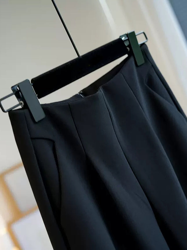High-grade Straight Pipe Pants Loose Slimming Casual Suit Pants Women's Cropped Harem Pants