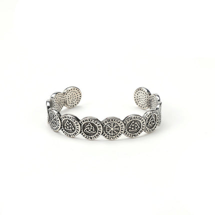 Hot-selling Nordic Viking Odin Bracelet Men's Retro Aegis Rune Norwegian Style Jewelry Bracelet Wholesale