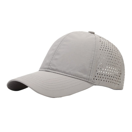 Amazon Cross-Border Pure Summer Quick-Drying Board Half Punched Six-Piece Baseball Cap Soft Top Outdoor Sunshade Fashionable Velcro