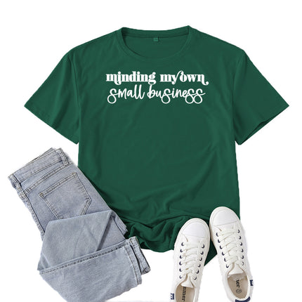 Amazon Supply Mimding My Own Small Business Printed Short-Sleeved Women's Casual Summer
