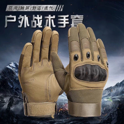 Special Forces Tactical Gloves for Men, Spring and Summer Outdoor Military Enthusiasts, Cycling, Fitness, Full-Finger, Breathable, Non-Slip