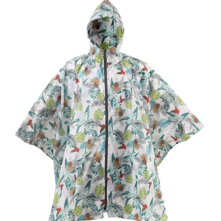 Ultra-thin outdoor cape raincoat adult zipper hiking mountaineering fishing camping poncho camouflage factory direct sales