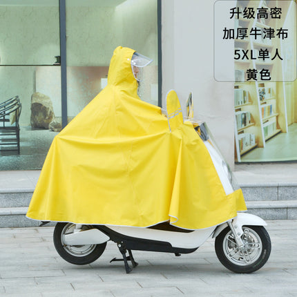 Extra Large and Thickened Electric Vehicle Raincoat Poncho for Adults, with a Visible Window, Storm-Proof, Wholesale Protection