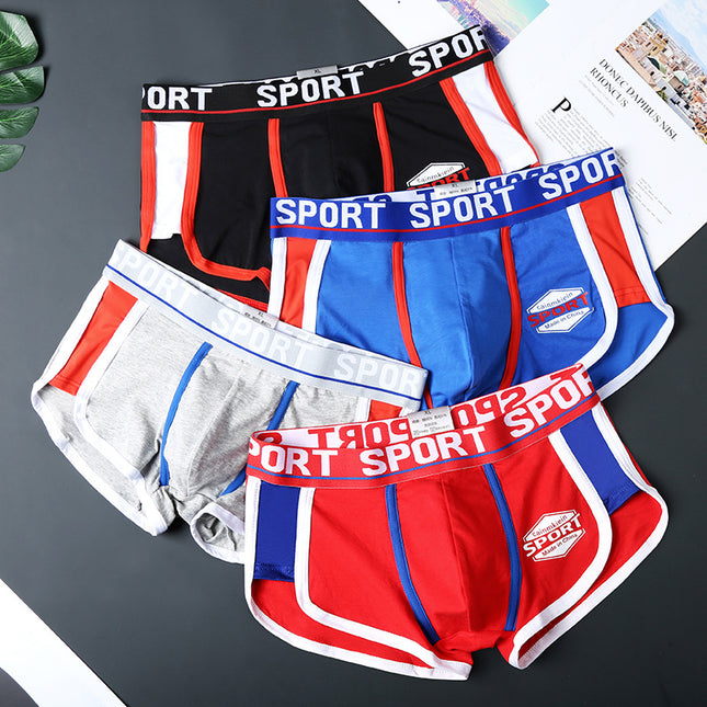 National Fashion New Style Pure Cotton Men's Underwear Boxer Boutique Underwear Men's Sports Boxer Shorts for Young Students Men