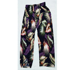 Colorful fan leaf ice silk nine-point straight flower pants / One size fits all ( 45~85kg )