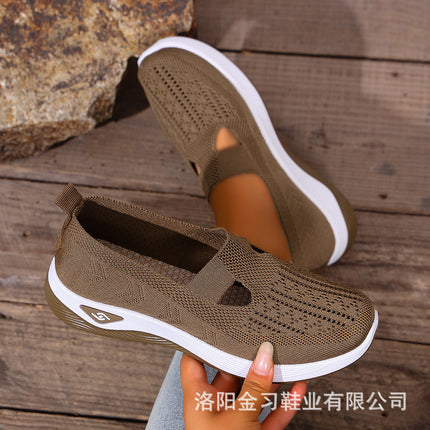 Women's Summer Breathable Soft-Soled Shoes for Middle-Aged and Elderly Mothers Temu Cross-Border Dropshipping Large Size Women's Shoes Clogs Cut Out