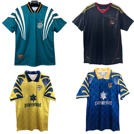 96 German Away 2010 German Away 9597 Yellow Blue Parma Retro Version Football Uniform Top Jersey