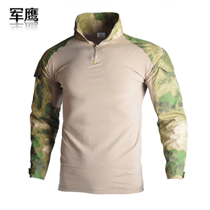Army Eagle Frog Suit Long-sleeved Army Fan T-shirt Elastic Outdoor CS Field Quick-drying Camouflage Outdoor Long-sleeved T-shirt Quick-drying Men's G2