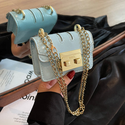 Fashion Lock Mini Small Square Bag New Fashion Western Style Red Bag Small Casual Shoulder Crossbody Bag