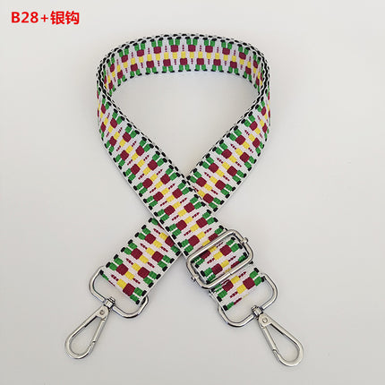 New Shoulder Strap Accessories Woven Strap for Women's Bags Wide Shoulder Strap Single Shoulder Crossbody Extended Strap Adjustable Bag Strap Embroidery Color Contrast
