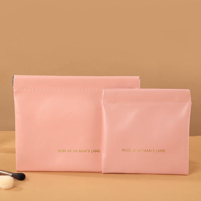 New Pu Cosmetic Bag for Women, Lipstick, Earphones, Data Cable Storage Bag, Portable Travel Large-Capacity Jewelry Packaging Bag