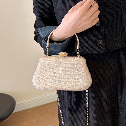 Cross-border new fashion dinner bag chain fashion handbag shoulder slung texture niche mini handbag