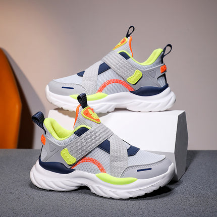 Factory direct boys sneaker mesh breathable Velcro leisure all-match girls sneaker light children's shoes tide