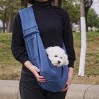 Dark blue with mobile phone pocket (polyester) without logo
