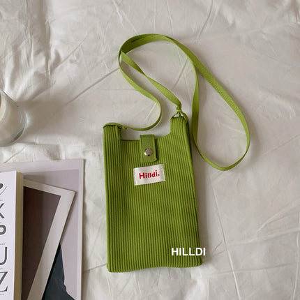Dopamine mini phone bag for women spring and summer fashionable new ins simple shoulder messenger bag solid color small change bag