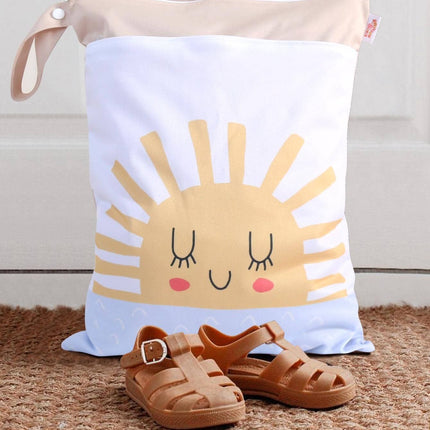 Ins Nordic Series Children's Room Kindergarten Diaper Storage Bag Dry and Wet Separation Waterproof Bag Wetbag