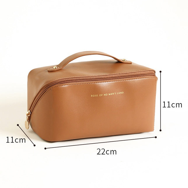 Cross-Border New Hanging Toiletry Bag Portable Business Men's Travel Toiletries Cosmetics Bag Pu Waterproof Makeup