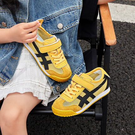 Genuine Leather Boys' Sneakers 2026 Summer New Style Children's Mesh Casual Shoes Breathable Girls' Sports Shoes White Shoes