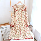 Raglan sleeve long sleeve khaki dress / M
