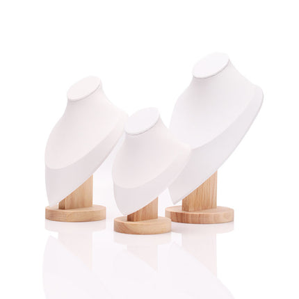 Factory Solid Wood Necklace Display Stand Bracelet Pendant Jewelry Display Rack Figure Model Neck Counter Display Props
