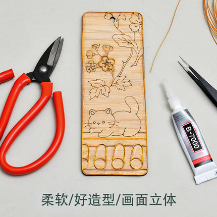 Bring your own line bottom embryo bamboo stick non-heritage handmade cloisonne enamel diy bookmark with line draft bottom tire cloisonne gift