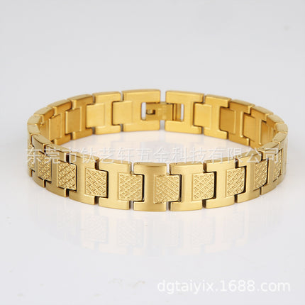 Cross-Border E-Commerce Fish Scale Pattern Stainless Steel Jewelry Titanium Steel Bracelet Men's Chain Saturn Personality Chain Trendy Hot Item