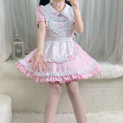 Japanese Classic Anime Maid Outfit Cross Nurse Cosplay Maid Restaurant Uniform Export Dress for Women