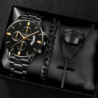 Black gold sequence + cross (no gift box)