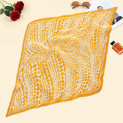 New wrinkled small square scarf female Korean imitation silk printed wrinkled small scarf Joker scarf decorative scarf wholesale