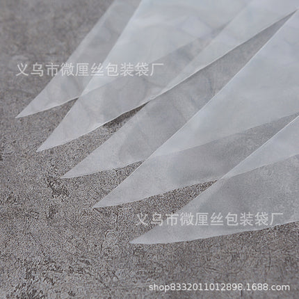 Explosion-Proof High-Pressure Disposable Piping Bag Thickeneded Transparent Spot Plastic Ldpe Environmentally Friendly Triangle Bag 50 Pieces Small Size