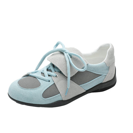 Cowhide Version~Niche Design Retro German Training Shoes 2026 Genuine Leather Flat Versatile Lace-Up Outdoor Sneakers for Women