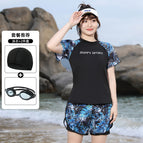 6187 black + swimming cap + swimming goggles / M80-94