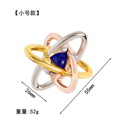 [Small size] zinc alloy unlock Kong Ming lock magic alloy educational toys nine-chain intelligence unlock ring buckle