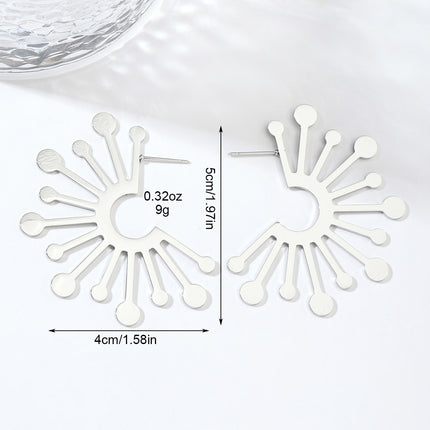 European and American Export Earrings, Stainless Steel Jewelry, High-End, Non-Fading, Exquisite and Exaggerated Earrings for Women, Versatile Titanium Steel Earrings