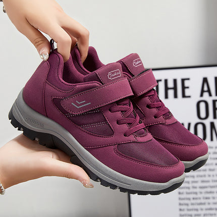 Summer New Walking Shoes for Middle-Aged and Elderly Mothers, Velcro Sneakers, Wholesale Hiking Sole Sneakers for Women