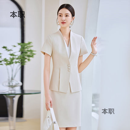 【Soft and Comfortable】Professional Suit Set for Women, Suitable for Jewelry Stores, Hotel Front Desk, Sales Department, Professional Workwear
