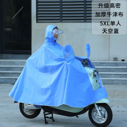 Extra Large and Thickened Electric Vehicle Raincoat Poncho for Adults, with a Visible Window, Storm-Proof, Wholesale Protection
