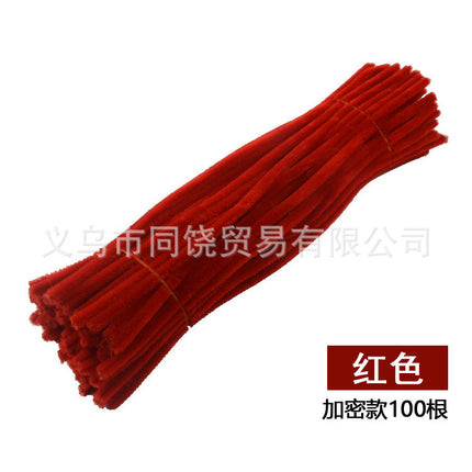 Ultra-Dense Encrypted Hair Root Strips Twist Stick Bouquet High-Density Macaron Twist Stick Material Package Handmade DIY Multi-Color