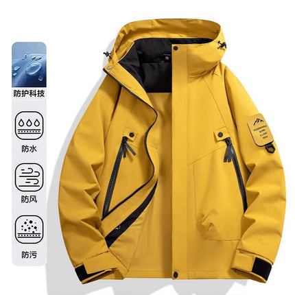 Spring and Autumn Jacket Men's 2025 New Three-In-One Removable Liner down Jacket Windproof Men's and Women's Thickened Jacket