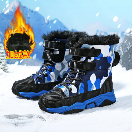 Children's Snow Boots 2026 Winter New Style, Fleece-Lined and Thickened for Warmth, Northeast Cotton Boots, Girls' High-Top Snow Boots Wholesale