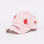 Hole in the brim letter - light pink / Adjustable