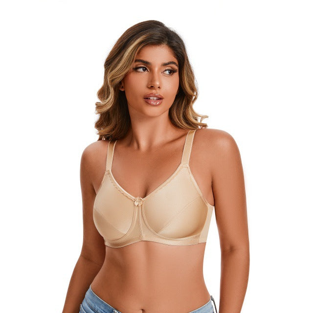 Amazon Cross-Border Wireless Plus-Size Bra for Large Busts, European and American Style, Thin Post-Surgery Bra