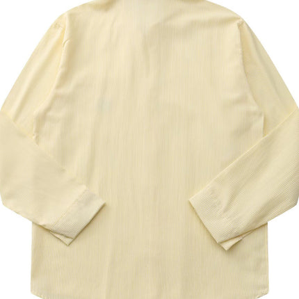 New Style Shirt with Smiley Face Embroidery, Japanese Retro Style, Simple and Versatile, Unbranded, Trendy New Fashion, Japanese Style