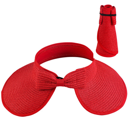 Summer Hat Women's Empty Top Hat No-Top Sun Hat Korean Foldable Sun Hat Straw Hat Big Rim Sunscreen Hat
