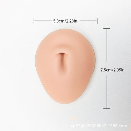Silicone Ear Model Emulation Human Ear Stud Earrings Display Jewelry Display Bracket Puncture Perforation Tattoo Practice