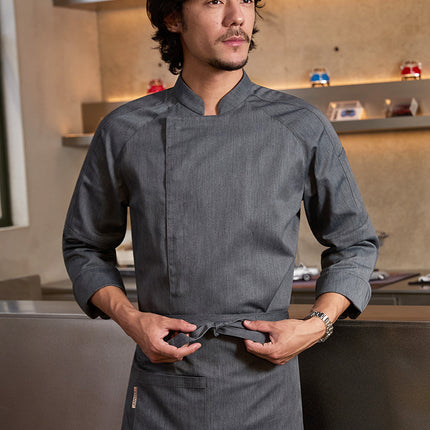 Chef Uniforms for Men with Long Sleeves for Catering, Hotels, Baking, Cake Shops, and Professional Kitchen Use