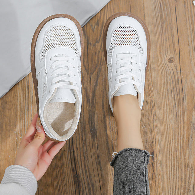 2024 new spring and summer Joker pedal breathable mesh mesh casual white shoes mesh shoes women's shoes wholesale